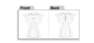   Rings Dress Wedding Bridal Gown Butterick Costume Pattern 4571  