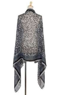 Fashion leopard cashmere Cotton Shawl Scarf Wrap Stole Large size 71 