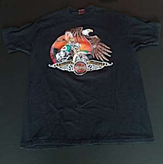 Authentic Harley Davidson American Heritage T Shirt 1991 Wausau WI XXL 