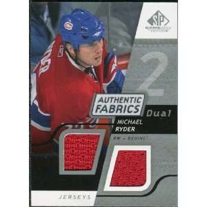   Used Dual Authentic Fabrics #AFRY Michael Ryder Sports Collectibles