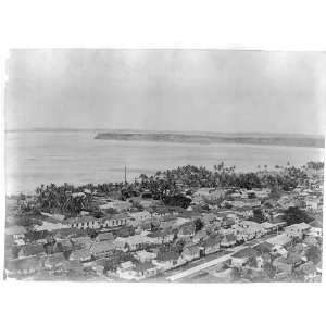  Bay,Agana,Guam,c1912,Birds eye view,buildings,water