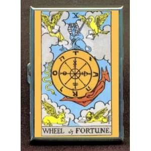 WHEEL OF FORTUNE TAROT CARD ID Holder, Cigarette Case or Wallet MADE 