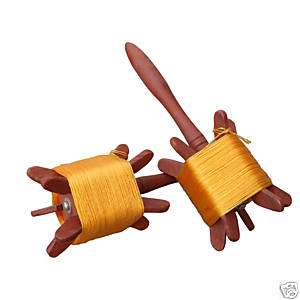 Red Wood Kite Winder /Handle with 60M Yellow Line  