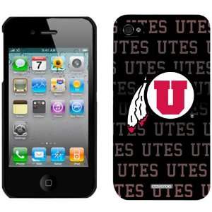  NCAA Utah Utes Full Repeat iPhone 4 Case