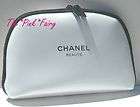 CHANEL BEAUTE COSMETIC MAKEUP BAG WHITE AND BLACK PROMO BRAND NEW