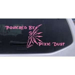  Pink 14in X 5.4in    Powered By Pixie Dust Car Window Wall 