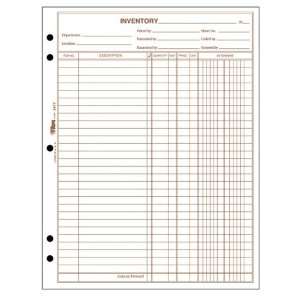  Tops Easy Use Inventory Sheets