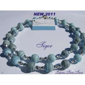  Tiger Pearl Necklace for Dog Cat Pet