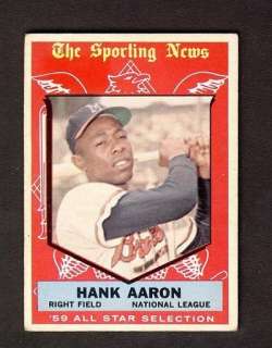 Hank Aaron Milwaukee Braves 1959 Topps Card #561  