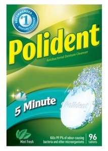Polident 5 Minute   96 tablets   $10.40  