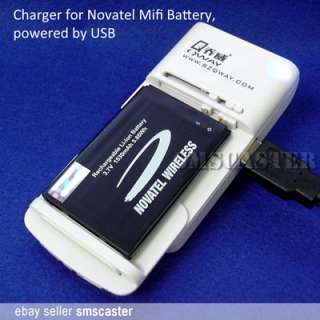 USB Charger for Novatel Mifi 2200 2352 2372 Battery  