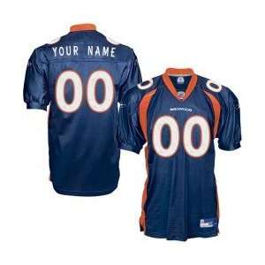 Reebok NFL Equipment Denver Broncos Navy Blue Authentic 