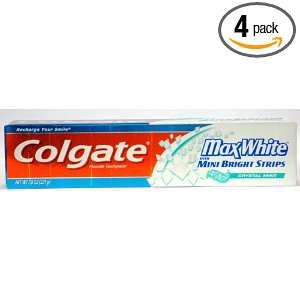 Colgate Max White Fluoride Toothpaste with Mini Bright Strips, Crystal 