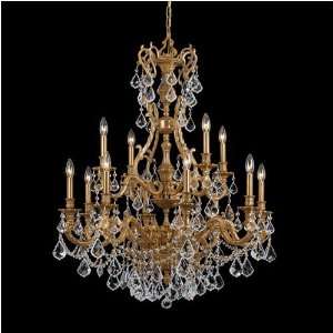  Crystorama 5149 AG CL S Yorkshire 8 + 4 Light Chandelier 