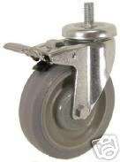 Caster 5. Total Lock Threaded Stem. Rubber Wheel  