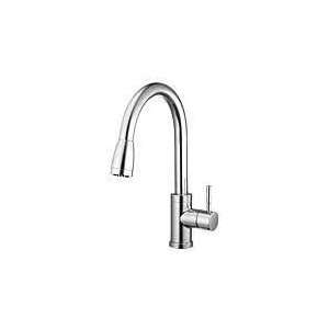 Schon SC408CP Chrome Single Handle Kitchen Faucet with Pullout Spout 