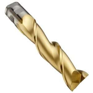  End Mill, Heavy Duty For Aluminum, TiN Coated, 2 Flutes, Square End 