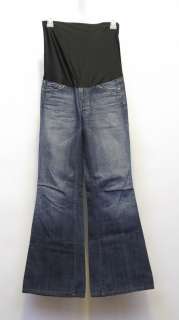 For All Mankind Dojo Flare Blue Maternity Denim Jeans Pants Seven 24 