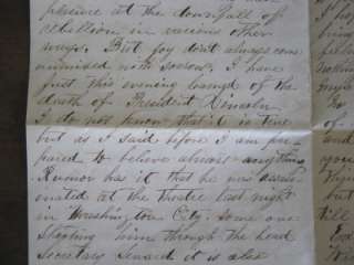 Lincoln Assasination Letter April 15, 1865 + Lees Surrender Civil War 