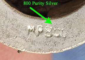 800 Purity Silver Abalone & MOP Cameo Earrings Pendant  