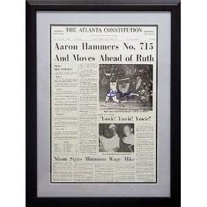  Hank Aaron Atlanta Braves Framed Autographed Atlanta 