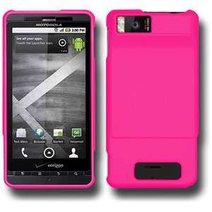 com New Amzer Rubberized Hot Pink Snap Case For Motorola Milestone X 