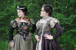   Shakespeare in Love Black Green Renaissance Dress gown costume  