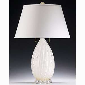  White Venetian Glass Lamp