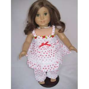  Heart Pajamas for 18 Inch Dolls Including the American 