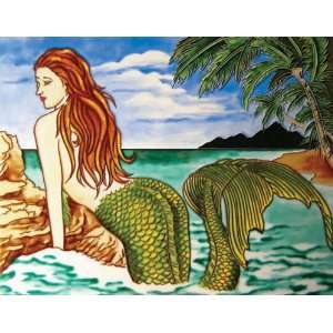  11x14 Art Tile   Mermaid