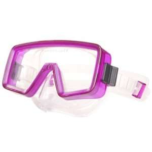  Closeout Sale   Clear Purple single lens diving mask 
