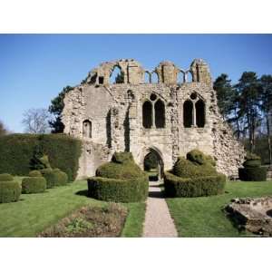 Wenlock Priory and Topiary, Much Wenlock, Shropshire, England, United 