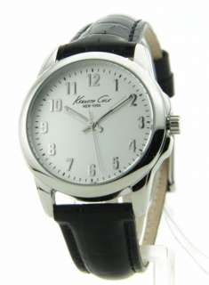 WOMENS KENNETH COLE BLACK LEATHER NEW CASUAL WATCH KC2640 020571081383 