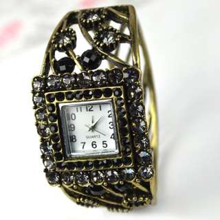 Beautiful Girls Women Bracelet Wrist Watch Black 7422  