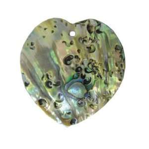  Abalone Heart Shell Pendant 35x35mm
