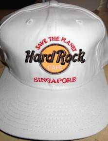 Hard Rock Cafe SINGAPORE WHITE Baseball HAT STP SAVE THE PLANET Logo 