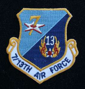 7TH 13TH US AIR FORCE HAT PATCH US ARMY AIR CORPS  