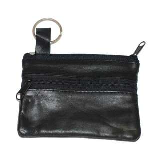   Genuine Leather Coin Change Purse Key Ring #810 803698920892  