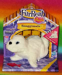   SNUGGIMALS WHITE SEAL PUP MOVES HEAD & FLIPPERS NIB FUR REAL NEW