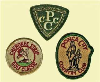 Vintage Ponca City Oklahoma Golf Patches  