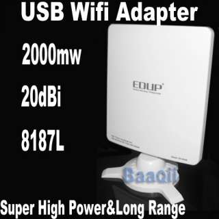 2000mw High Power Long Range USB 2.0 54M Wifi Network Adapter Antenna 