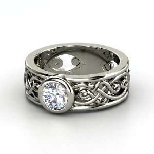  Alhambra Ring, Round Diamond Platinum Ring Jewelry