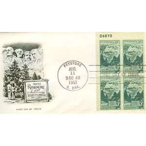   Cover 25th Anniversary Mount Rushmore Issued August 1952 Scott # 1011