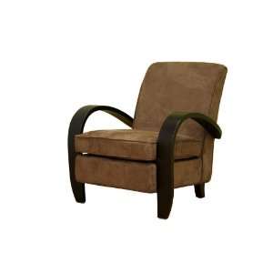  Wholesale Interiors Brown Microfiber Club Arm Chair