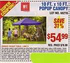 COUPON Harbor Freight HFT 10 FT. X 10 FT. POPUP CANOPY $54.99 EXP8/1 