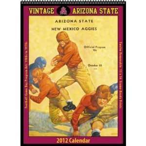  Vintage Arizona State Football 2012 Wall Calendar Sports 