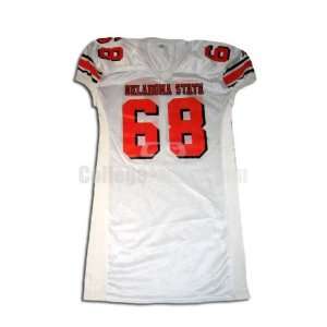 White No. 68 Team Issued Oklahoma State Football Jersey  