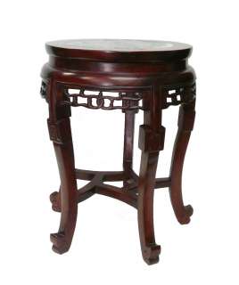 Chinese Red Brown Stone Top Round Stool ss836  