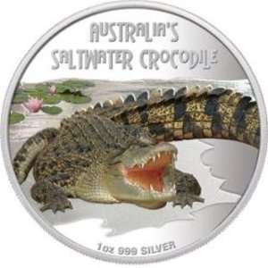    2009   1$ Saltwater Crocodile 1Oz Silver Coin Limited Collector 
