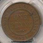 australia 1923 one penny george v $ 487 92  